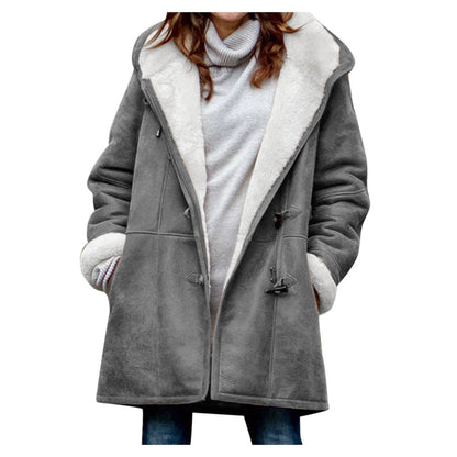 Manteau à Capuche Mi-Long Chantal Précieuse : Élégance et Confort Hivernal