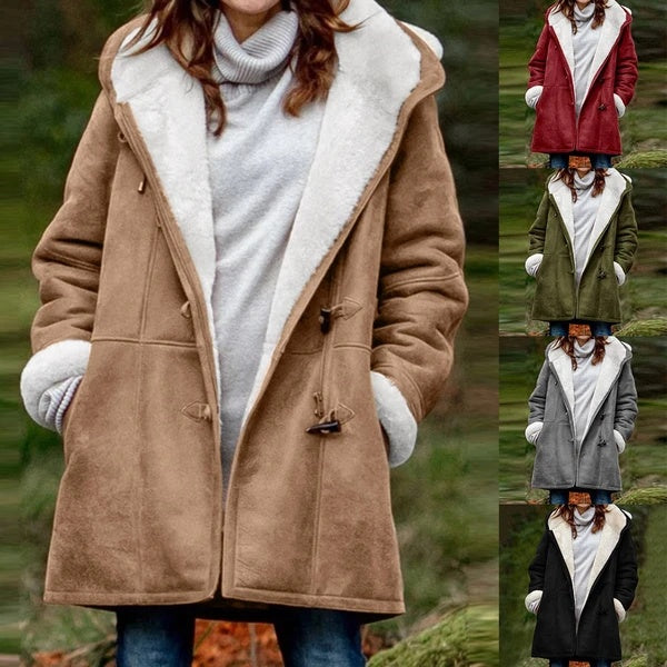 Manteau à Capuche Mi-Long Chantal Précieuse : Élégance et Confort Hivernal