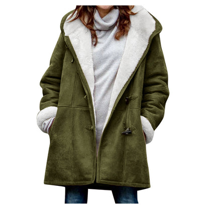 Manteau à Capuche Mi-Long Chantal Précieuse : Élégance et Confort Hivernal