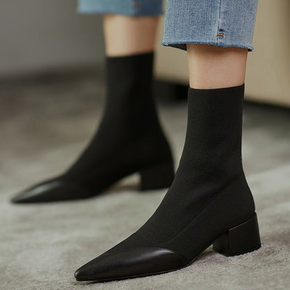 Bottines Femme en Fil de Laine Lucie Royale – Élégance et Confort pour l'Automne