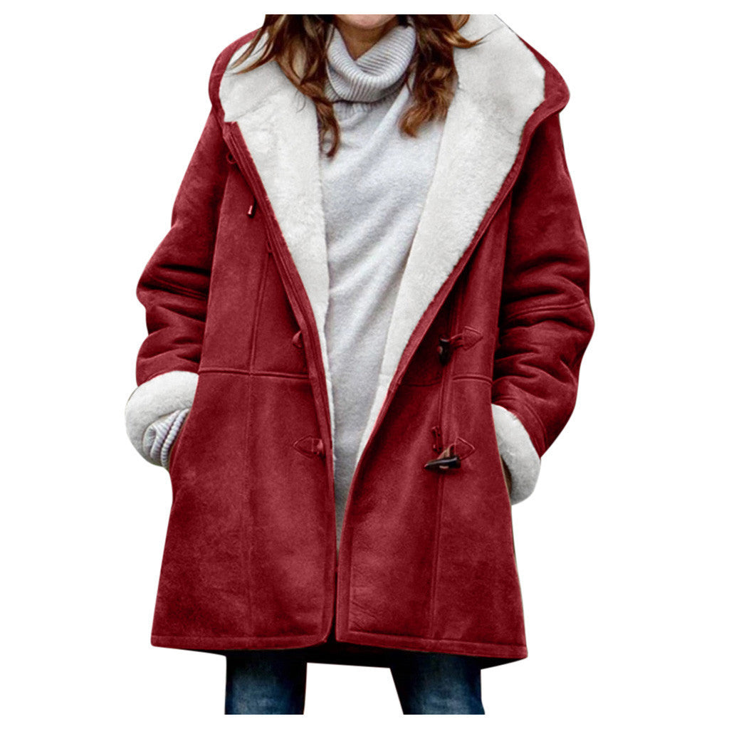 Manteau à Capuche Mi-Long Chantal Précieuse : Élégance et Confort Hivernal