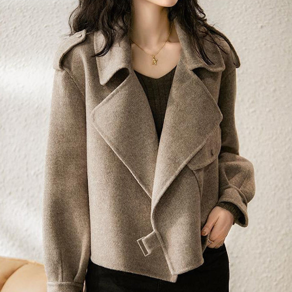 Manteau Court en Tweed de Style Britannique – Claudine, Élégance et Confort pour l'Automne et l'Hiver